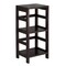 Contemporary Home Living 29” Espresso Brown Storage Shelf or Bookcase Two Tier